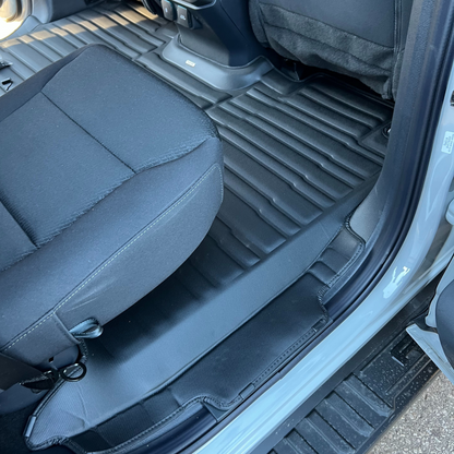Ford F150 Lightning without Rear Seat Storage 2022-2026 floor liner set - anti-slip backing