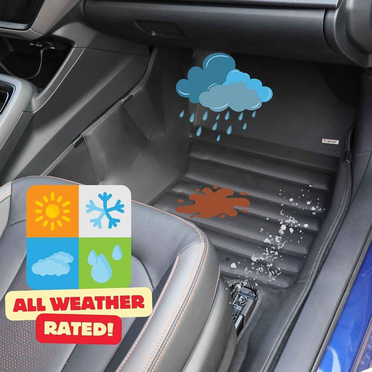 GMC Acadia (6 Seat) Floor Mats 2017-2023 | Covers Row 1, 2 & 3