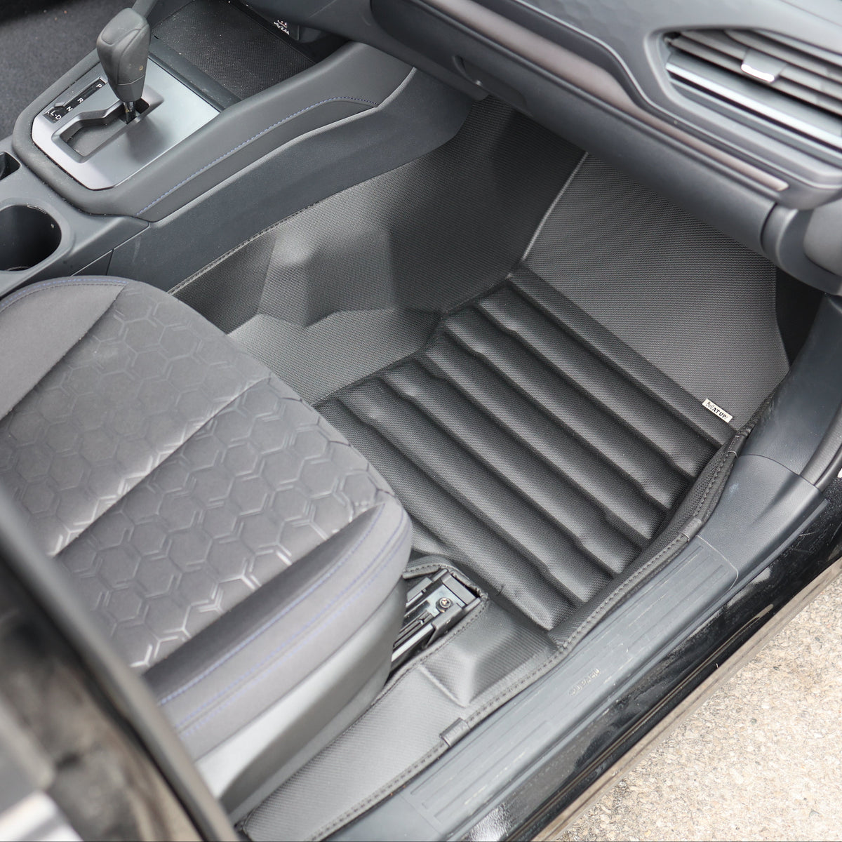 Subaru custom-fit all-weather floor mats by Mat Up!, installed