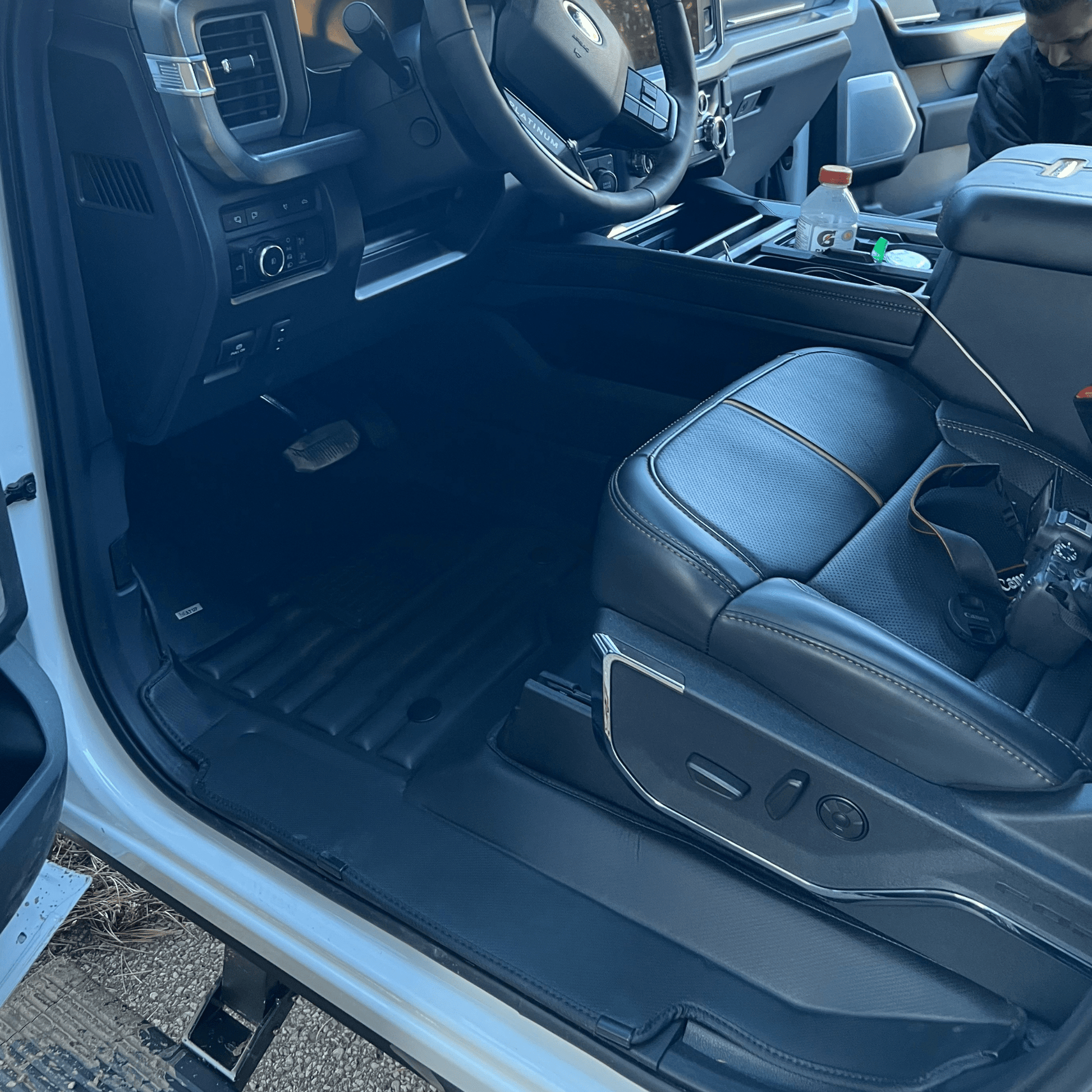 Ford F250 F350 F450 2017 - 2025 without storage box under rear seats - Mat up! Car Mats