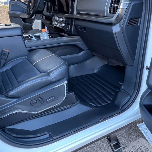 Ford F250 F350 F450 2017 - 2025 without storage box under rear seats - Mat up! Car Mats