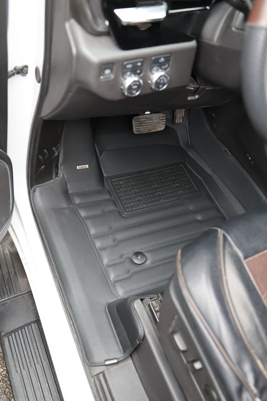Mat Up! For Chevrolet Silverado 1500 (Double Cab) 2019 - 2025 Covers Row 1 & 2 - Mat up! Car Mats